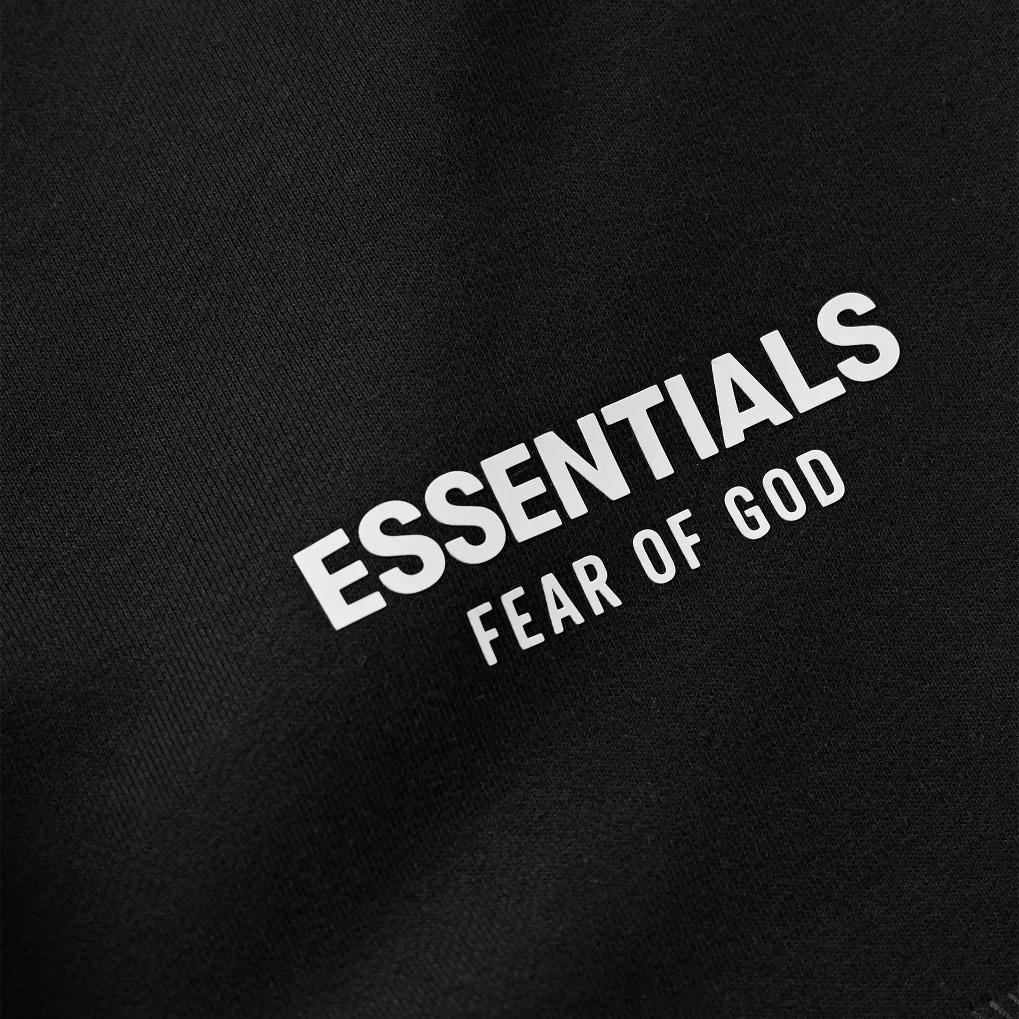 Detailed View of Fear Of God Essentials Classic Jet Black Shorts (SS24) 160as252000f